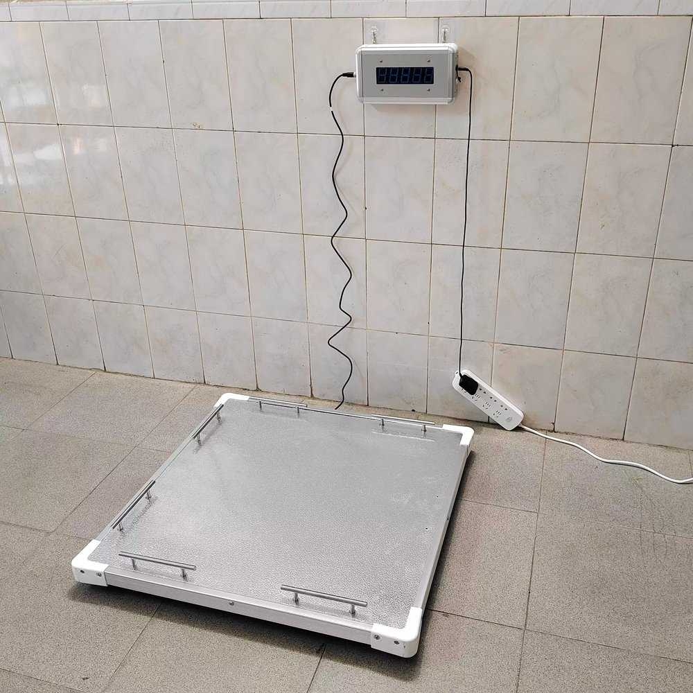 휠체어 체중계 디지털 요양원 건강 검진 전자 저울 60x70 - 상품 이미지
