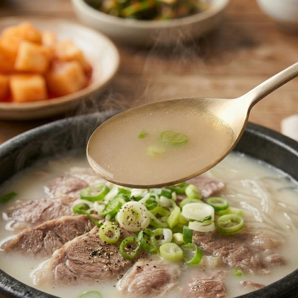 [형님국밥] 14시간 한우 사골 아롱사태 고기 설렁탕 600g 곰국 곰탕 무첨가 저염 - 상세 이미지 3