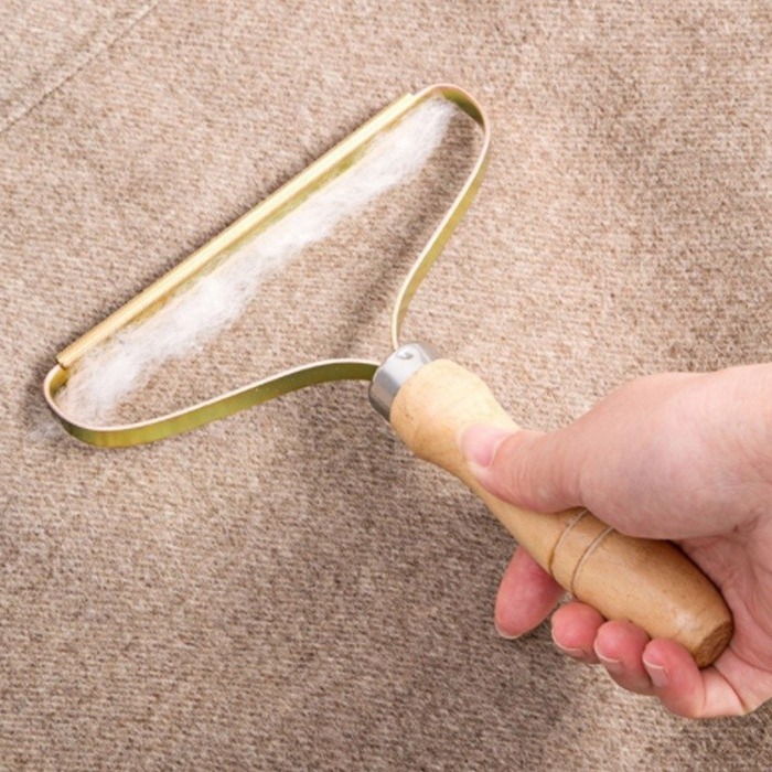 강아지 원목브러쉬 고양이 보풀먼지제거 애완동물 원목털제거기 - 상품 이미지