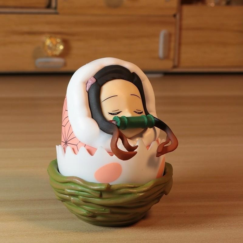 귀멸의 칼날 수면 피규어 젠이츠 탄지로 이노스케 네즈코 장식 수면 카츠키 새둥지+무자국 스티커 포함 - 상세 이미지 4