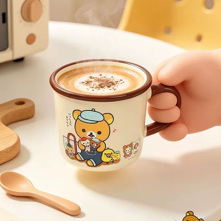 리락쿠마 머그 손잡이 400ml 캐릭터 곰돌이 귀여운 컵 선물 세라믹 - 상품 이미지