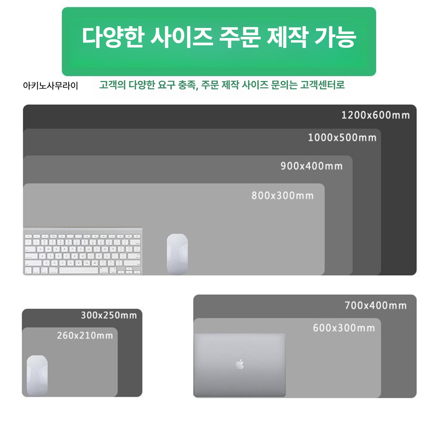 치이카와 마우스패드 먼작귀 장패드 4mm 두께 캐릭터 데스크매트 사무용 키보드 책상 매트 우사기 227 3mm 600x300mm - 상세 이미지 4