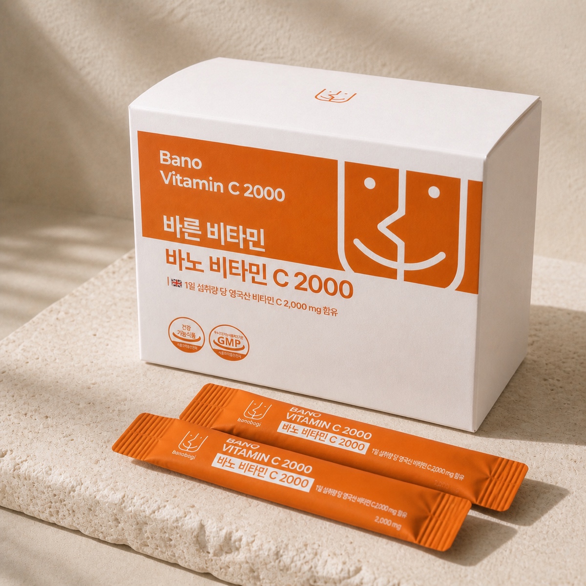 [영국산 원료] 바노 비타민C 2000mg 영국산 비타민C 스틱 90포, 2개 - 상세 이미지 2