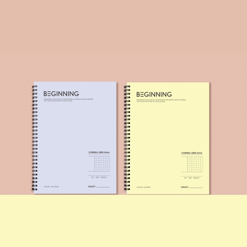 수학 과학 스프링노트 그리드 5mm 간격 B5 모눈 공책 정리 도면 스케치 블루데이지 이미지 8