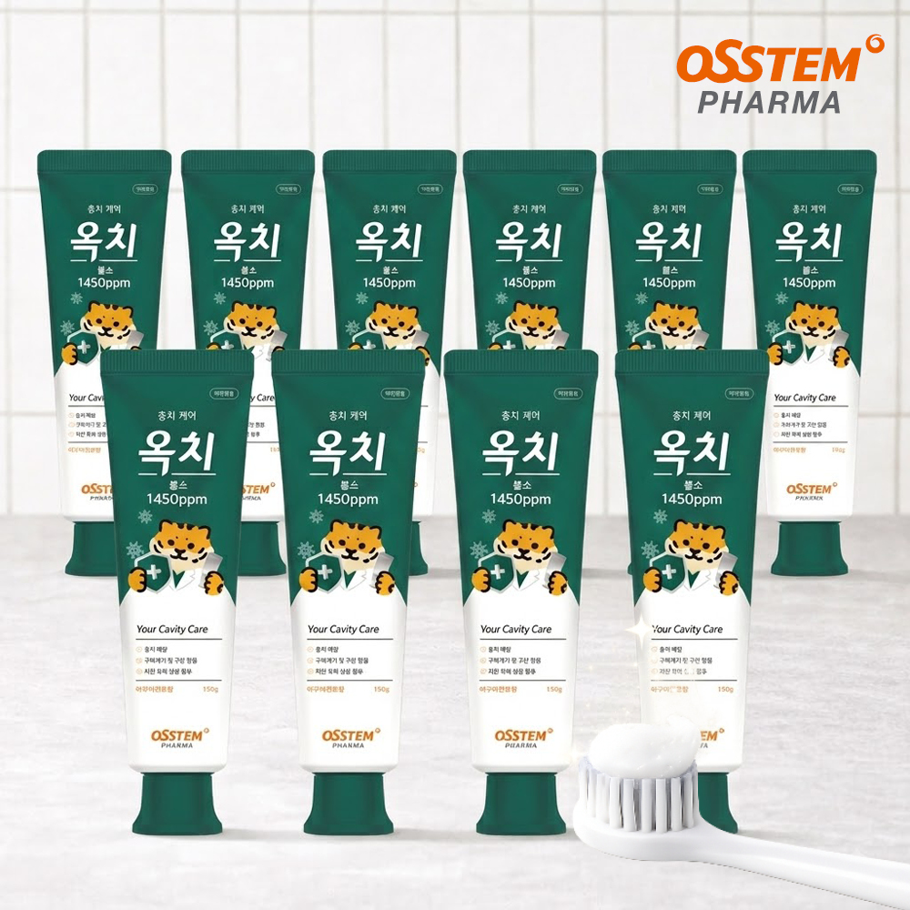 오스템 옥치 구강관리 프리미엄 치약 150g, 불소 (아쿠아민트), 10개 - 상품 이미지
