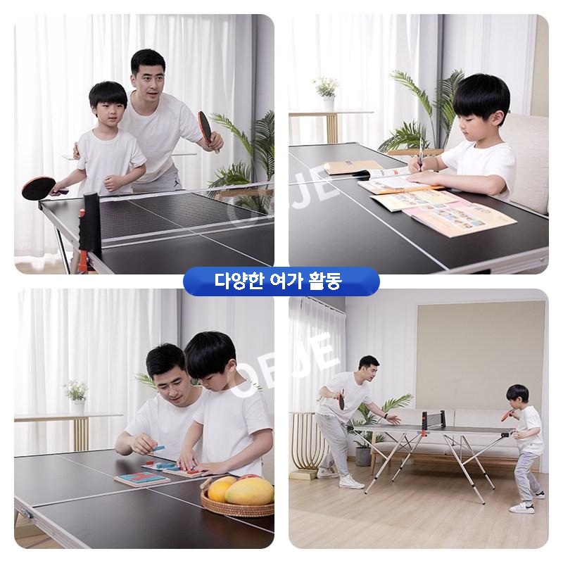 접이식 탁구대 휴대용 캠핑 높이조절 가정용 이동식 테이블 - 상세 이미지 5