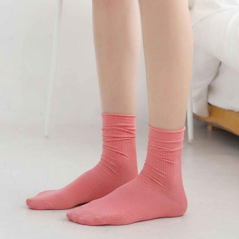 돌돌이양말 무압박양말 노디자인 발목조이지않는 5켤레 - 상세 이미지 4
