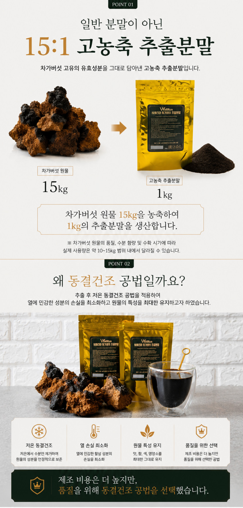 좋은 버섯, 웰루스 러시아산 차가버섯 추출분말 100g 판매처 상세 정보 이미지 3