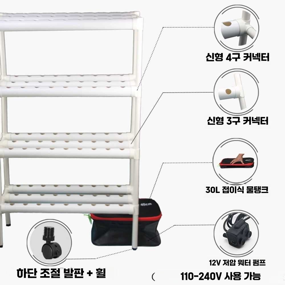 식물재배기 상추 키우기 스마트팜 채소 과일 베란다 4단 12관 - 상세 이미지 3