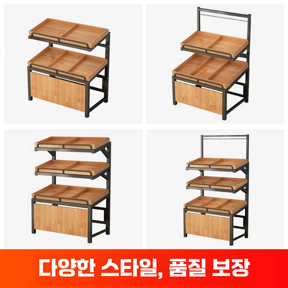 베이커리진열장 미니 디스플레이 다층랙 매장용 쿠키 길이1.2m경사모델 - 상세 이미지 3