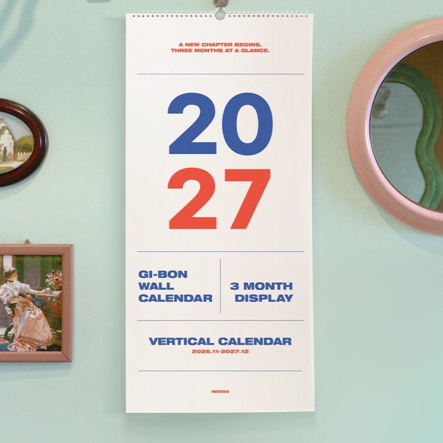 27년 3개월 벽걸이 달력 2027 3단 벽달력 2027년 스프링 3달 세달 캘린더 이미지 6