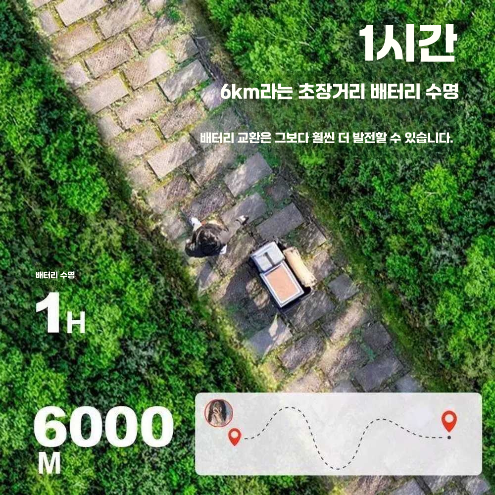 캠핑 전동 카트 접이식 구르마 전기 휴대용 장바구니 블랙(3KM모델) - 상세 이미지 3