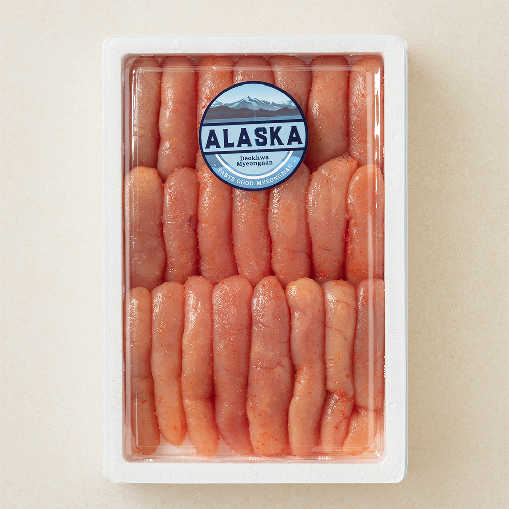 덕화명란 대용량 온명란M 1kg 알래스카산 (업소용 벌크 저염 무색소 사업자 요리용 미국) - 메인 이미지