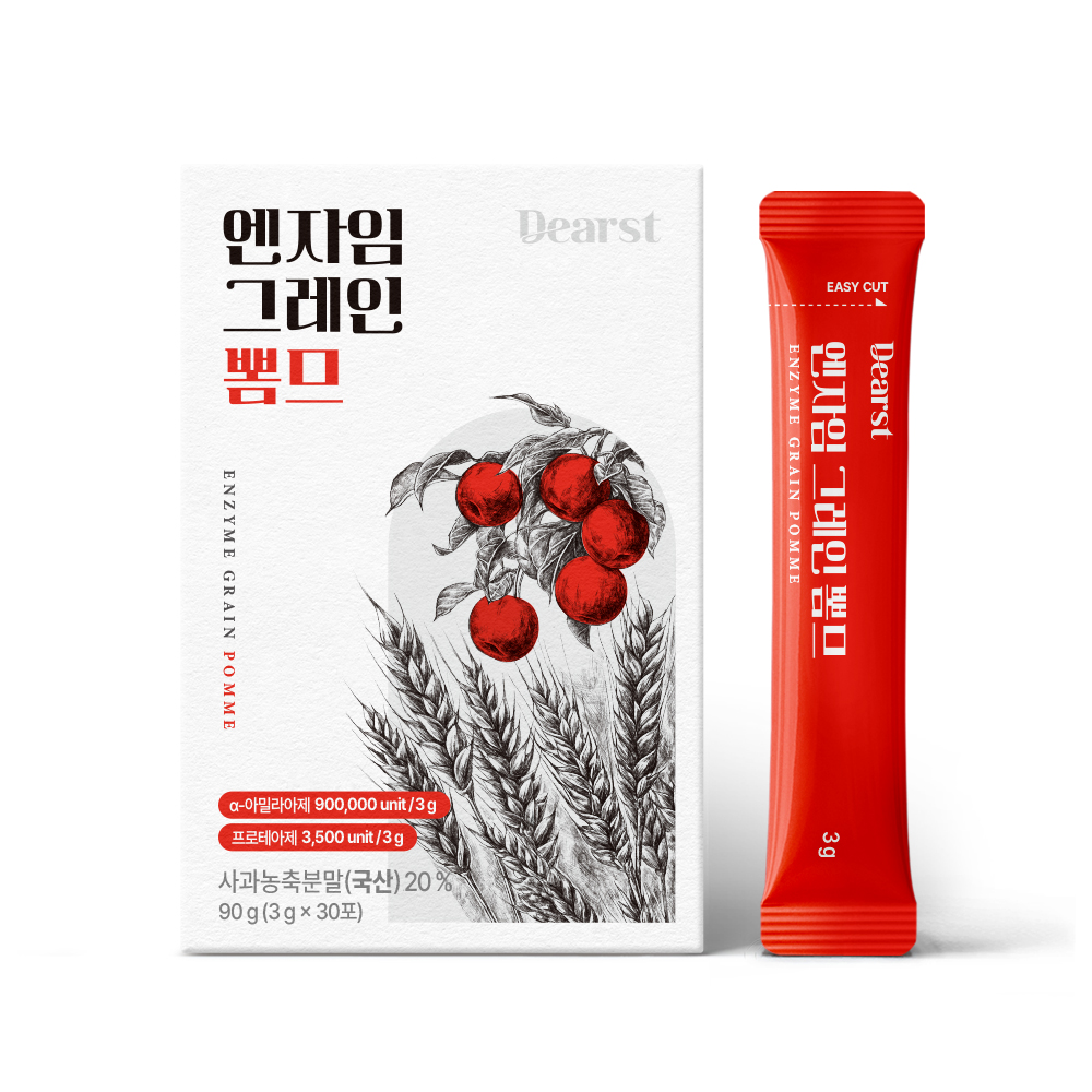 편안한 사과 효소 엔자임그레인뽐므 30포 간식 카무트 파로 - 상품 이미지