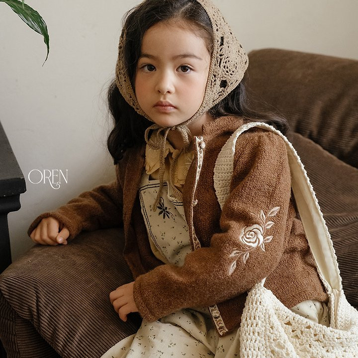 오렌 26가을 젬마 니트 가디건 유아 키즈 아동 자수 가디건 - 상세 이미지 4