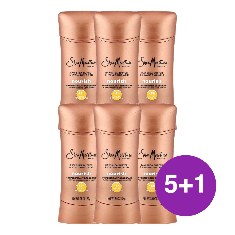 시어모이스처 데오드란트 너리시 무가공 시어버터 히알루론산 74g, 6개 - 상품 이미지