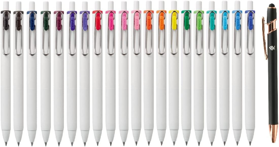 유니볼원 젤잉크 볼펜 0.38mm 20색 세트 스타일러스 - 메인 이미지