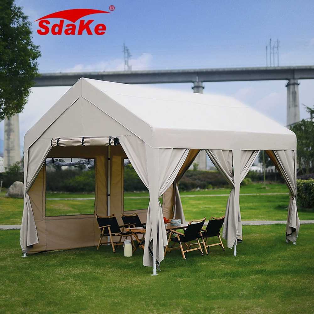 조립식농막 주택 접이식 어닝 농기구 보관함 텐트 DIY 2x2m 색상랜덤 - 상세 이미지 3