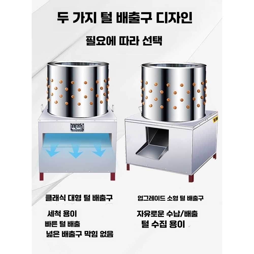 닭털 뽑는기계 탈모기 탈피기 제모기 닭잡는기계 호두 30L 메추라기용 털제거기 - 상세 이미지 3