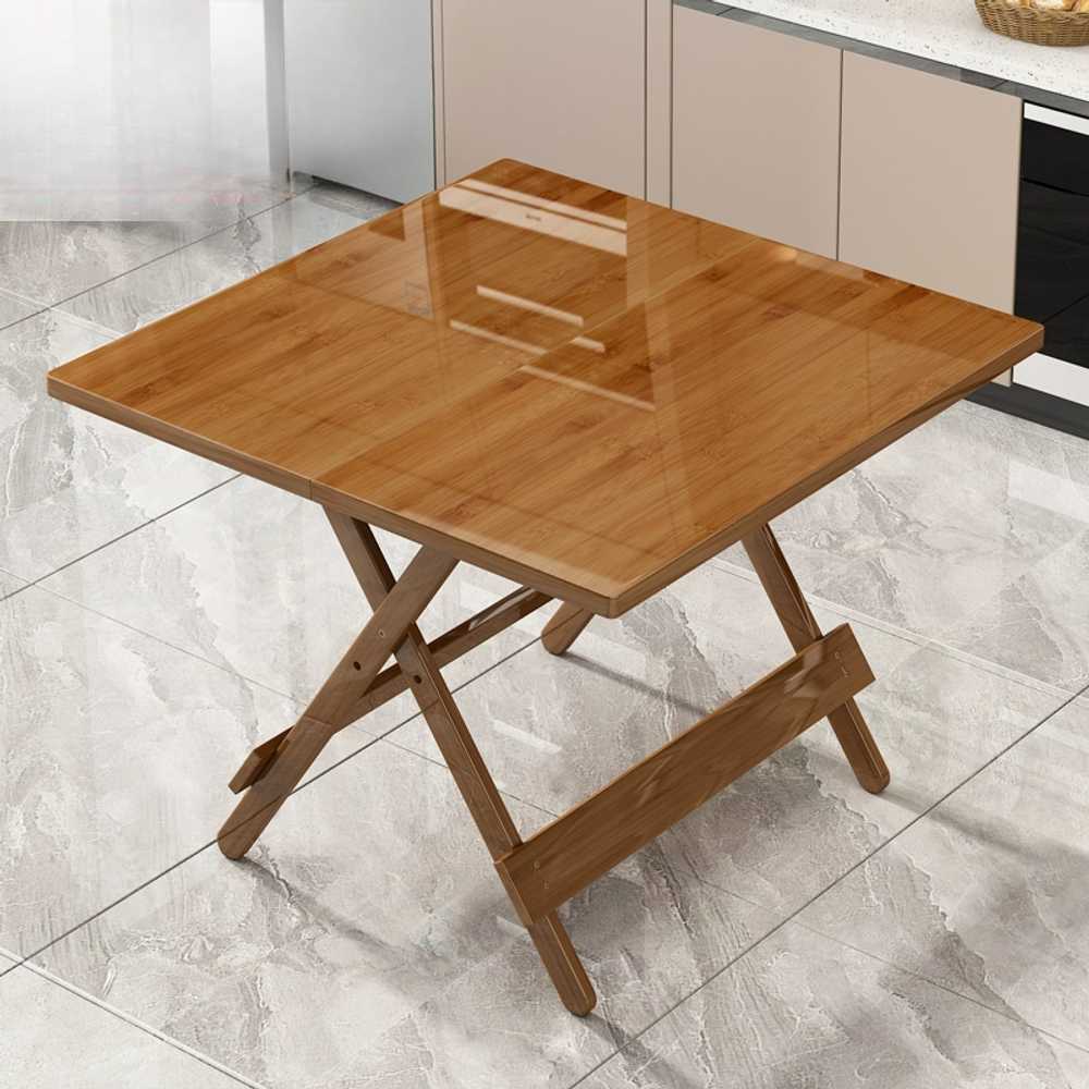 접이식식탁테이블 테라스 찻집 간이 발코니 휴대용 브라운-60x60사각테이블(높이55cm) - 상품 이미지