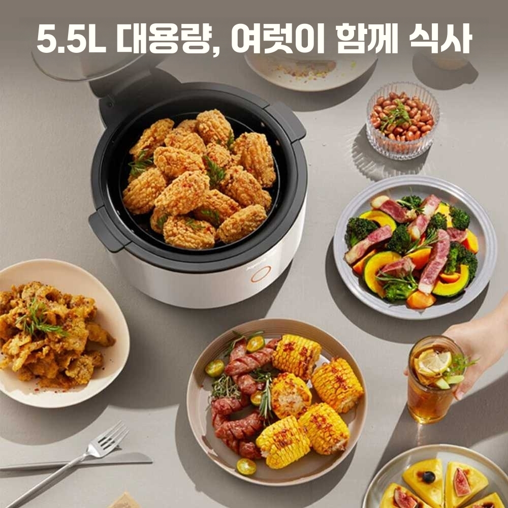 자동 회전 냄비 롤팬 볶음기 혼합기 주방 만능팬 만능 (다이얼형) 5.5L 자동회전냄비 - 상세 이미지 5