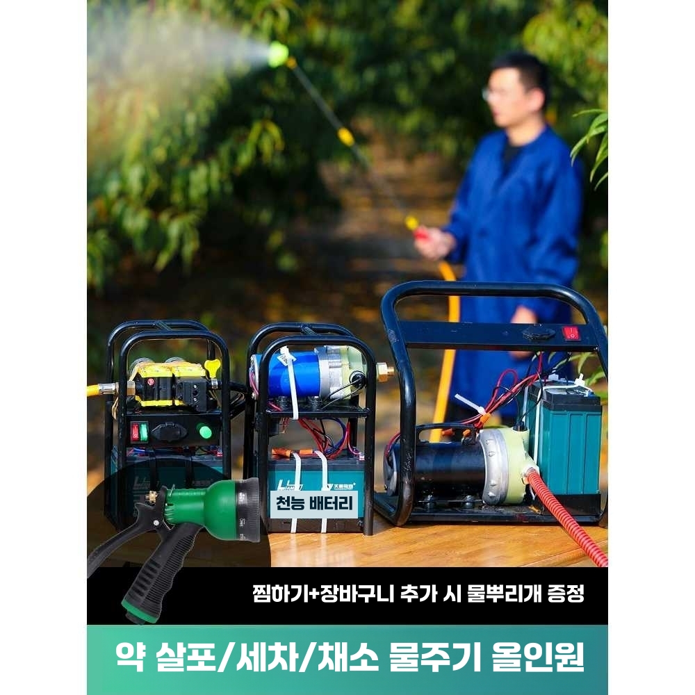 엔진 양수기 고출력 농약 수영장 지하수 정원 배수 (48V-60V) 자동차용 + 5m 호스 - 상세 이미지 3