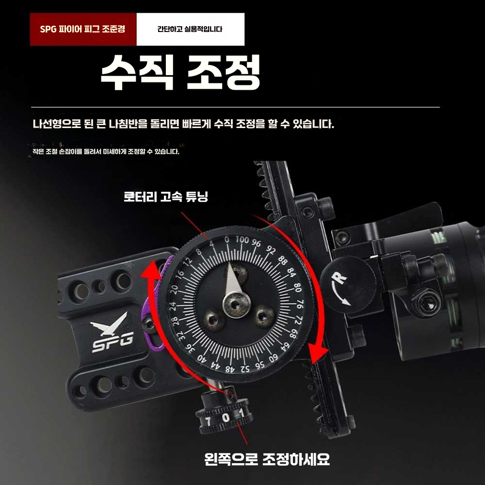 화살 조준기 마운팅 석궁 입문용 조정 각궁 고배율 싱글니들(어댑터+4x렌즈) - 상세 이미지 4