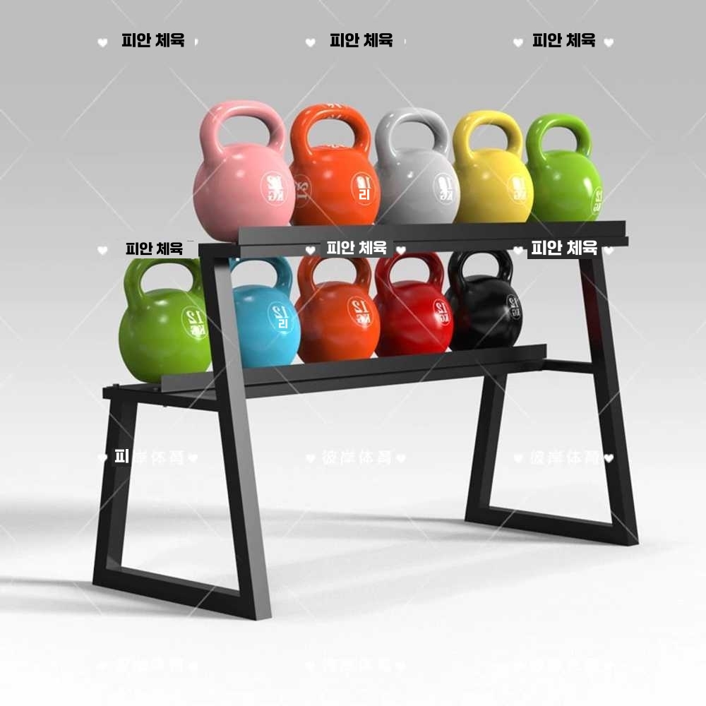 헬스장 케틀벨 정리대 선반 덤벨 진열대 받침대 홈짐 60x50x70CM 케틀벨 랙(이동식) - 상세 이미지 5