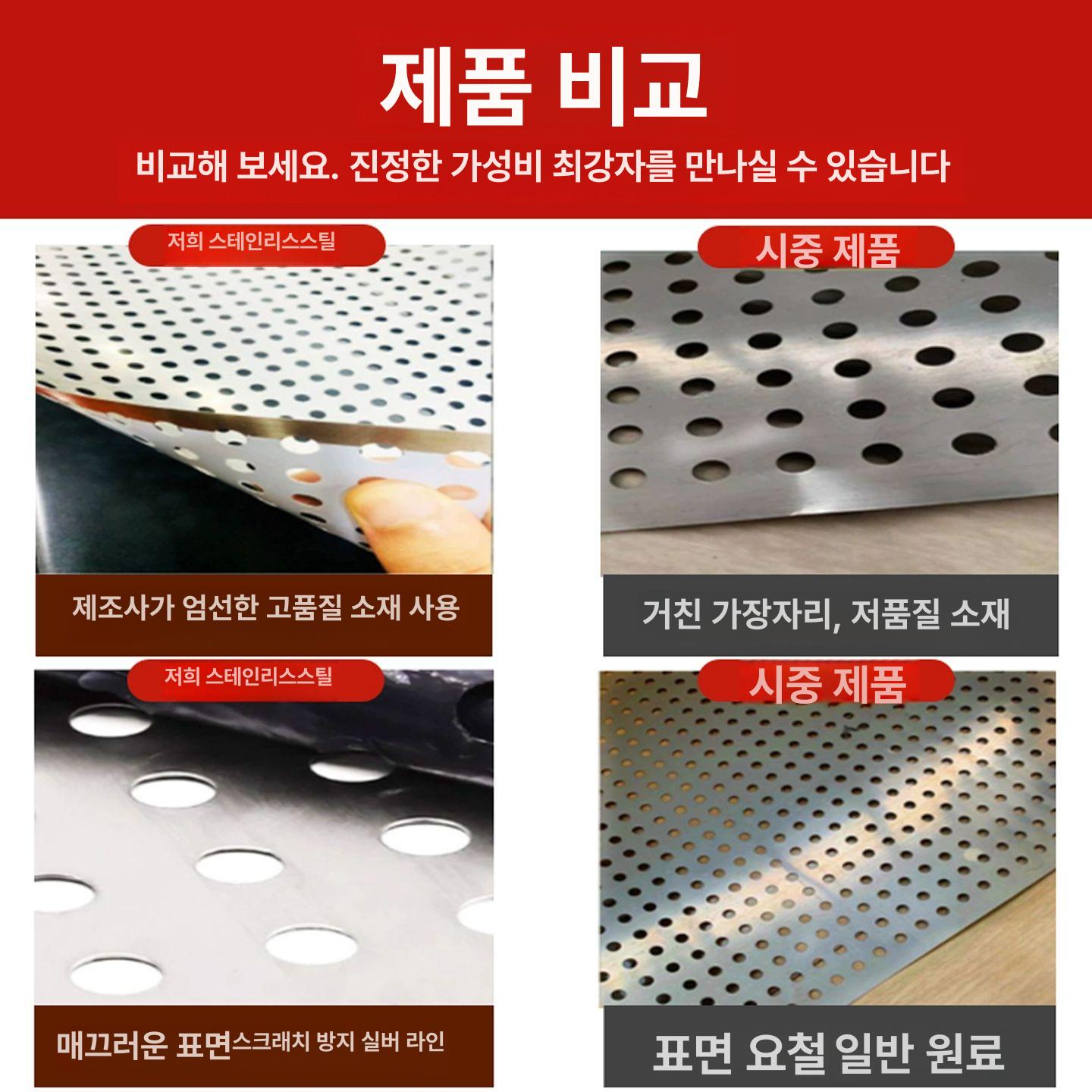 스테인리스 타공판 원형홀 펀칭 메쉬 롤 철망 금속판 가공용 두께 4종 선택 - 상세 이미지 3