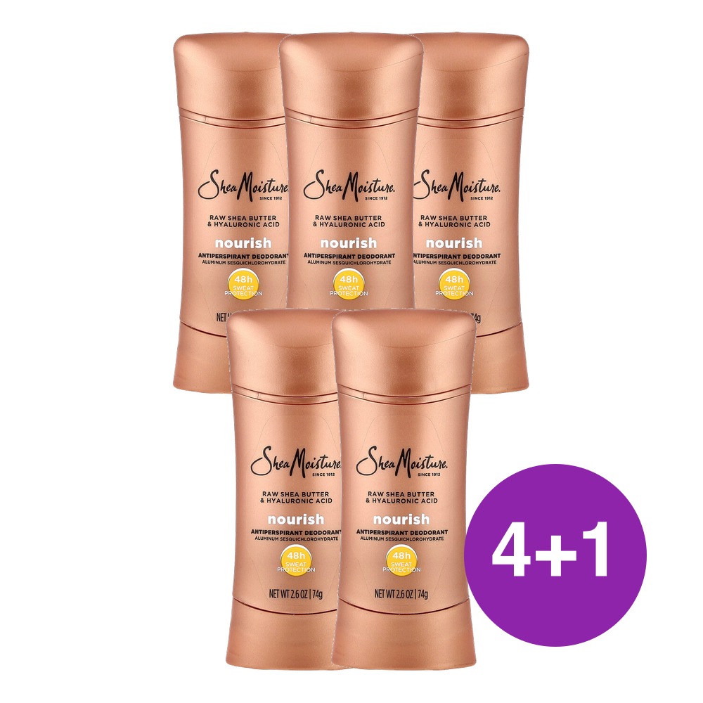 시어모이스처 데오드란트 너리시 무가공 시어버터 히알루론산 74g, 5개 - 상품 이미지