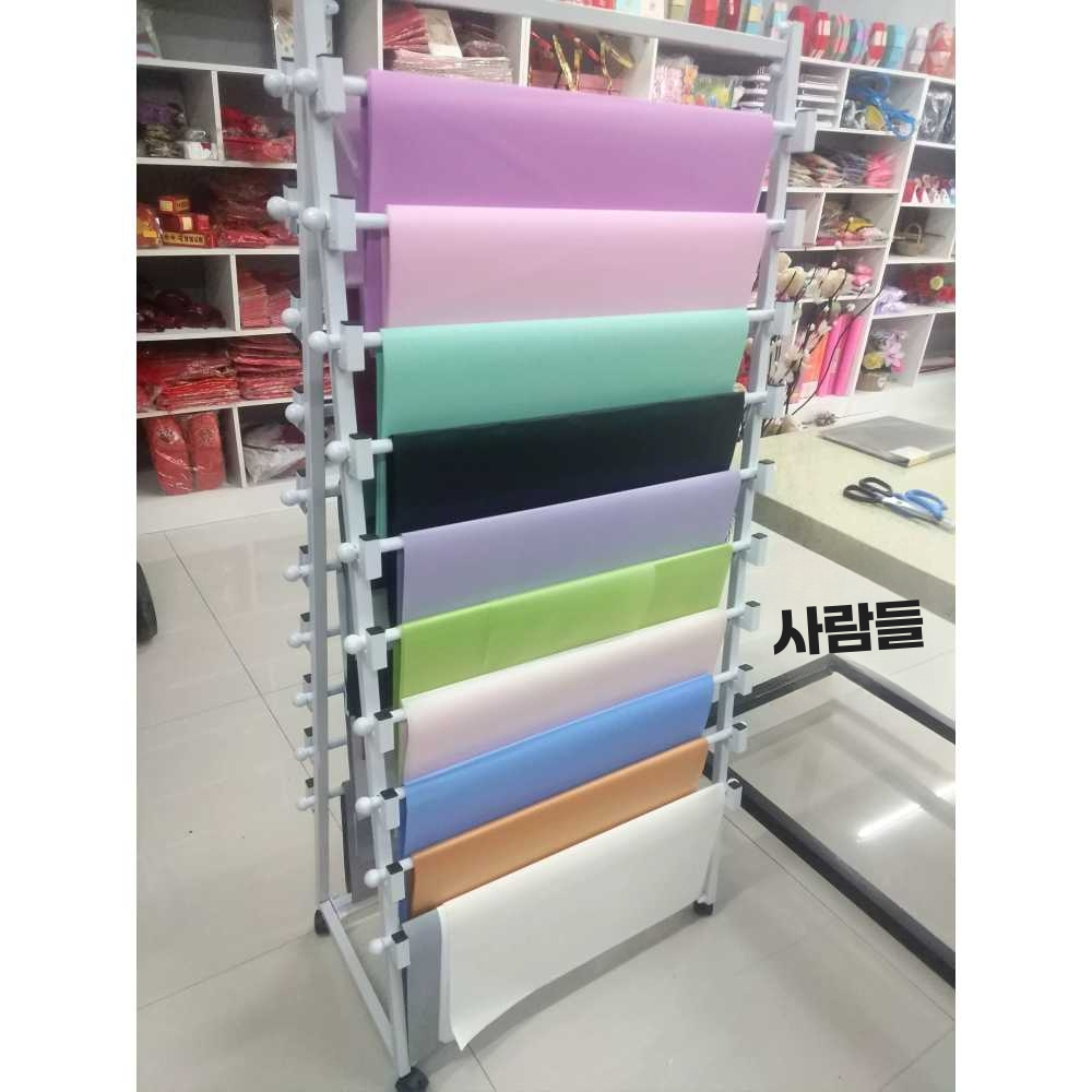 롤거치대 포장지 시트지 벽지 디스플레이 걸이대 행거 (단면) 70x40x120cm - 상세 이미지 4