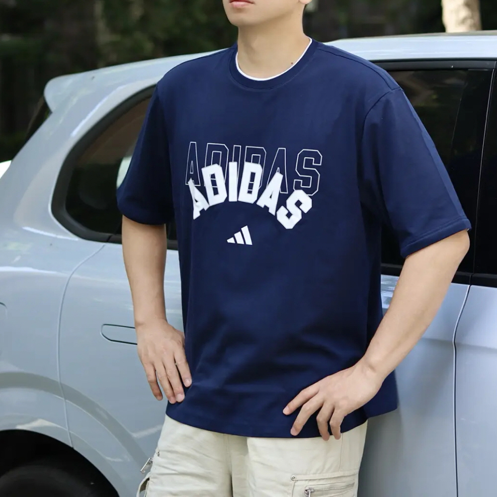 아디다스 투인원 컴포터블 남녀공용 반팔 티셔츠 네이비 KX0515 - 상세 이미지 2