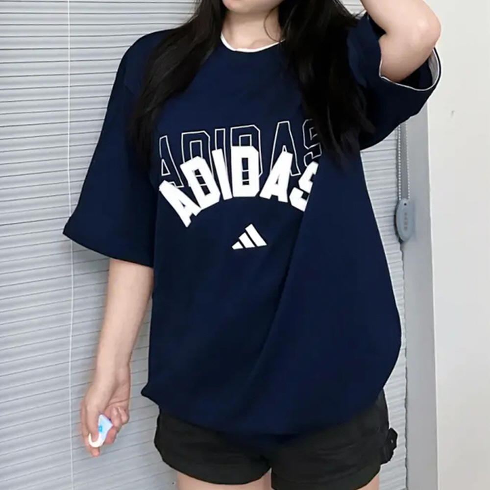 아디다스 투인원 컴포터블 남녀공용 반팔 티셔츠 네이비 KX0515 이미지 7
