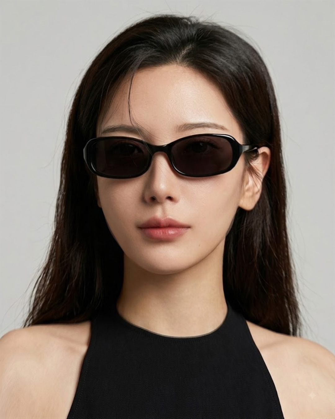 [N도착보장]치미 코드 CODE 여성 패션 긱시크 씬스퀘어 뿔테 선글라스 Black (네이버 풀필먼트) - 상품 이미지