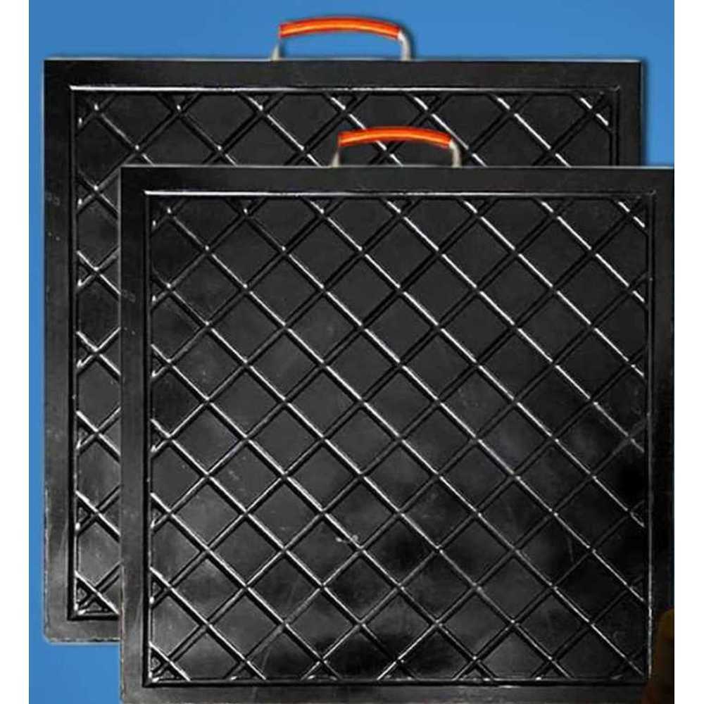 크레인발판 유압 아웃트리거 안전 받침대 고무 패드 300x300x30mm - 상품 이미지