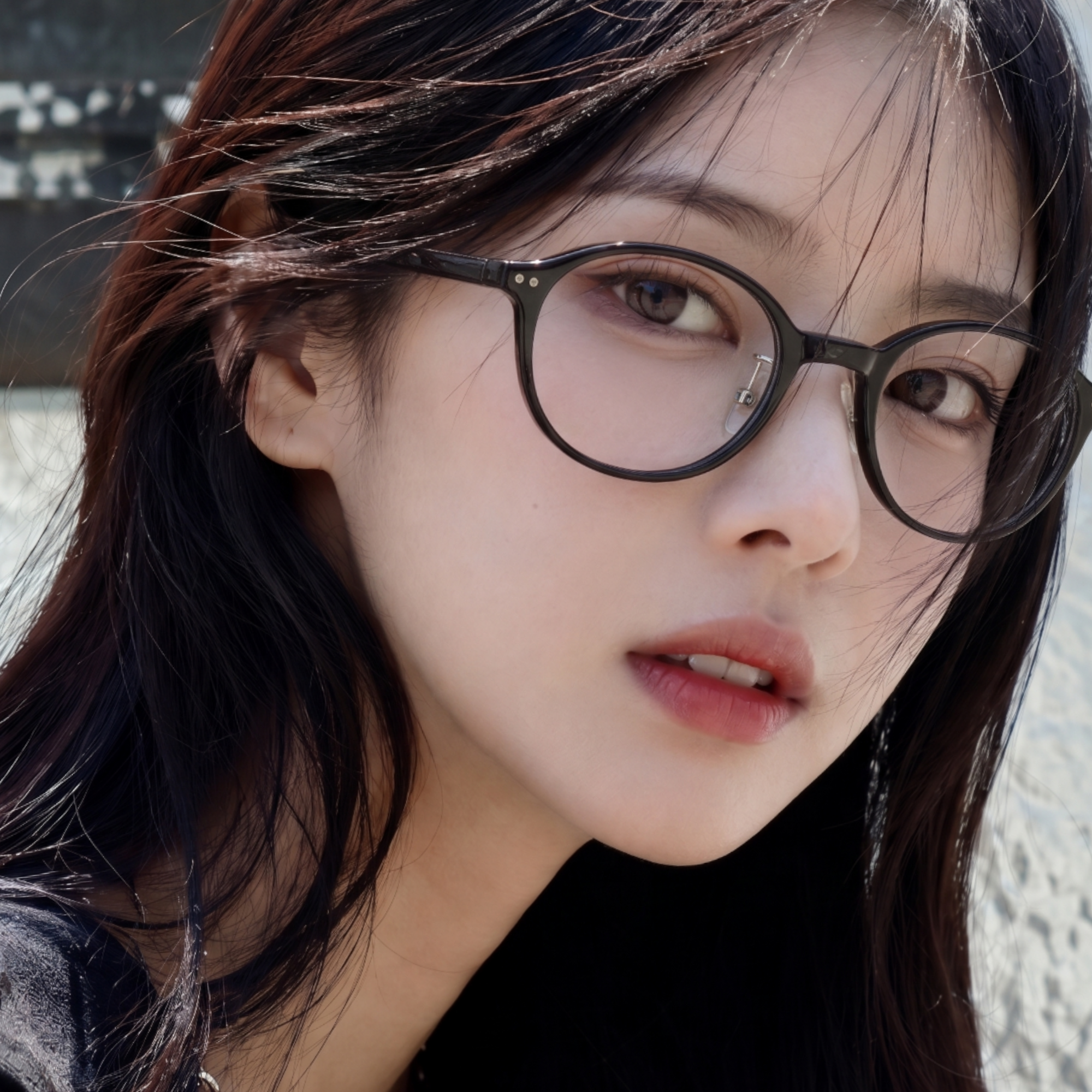 빈티지 오벌형 긱시크 뿔테안경 코받침 있는 타원형 남자 여자 안경테 - 상세 이미지 5