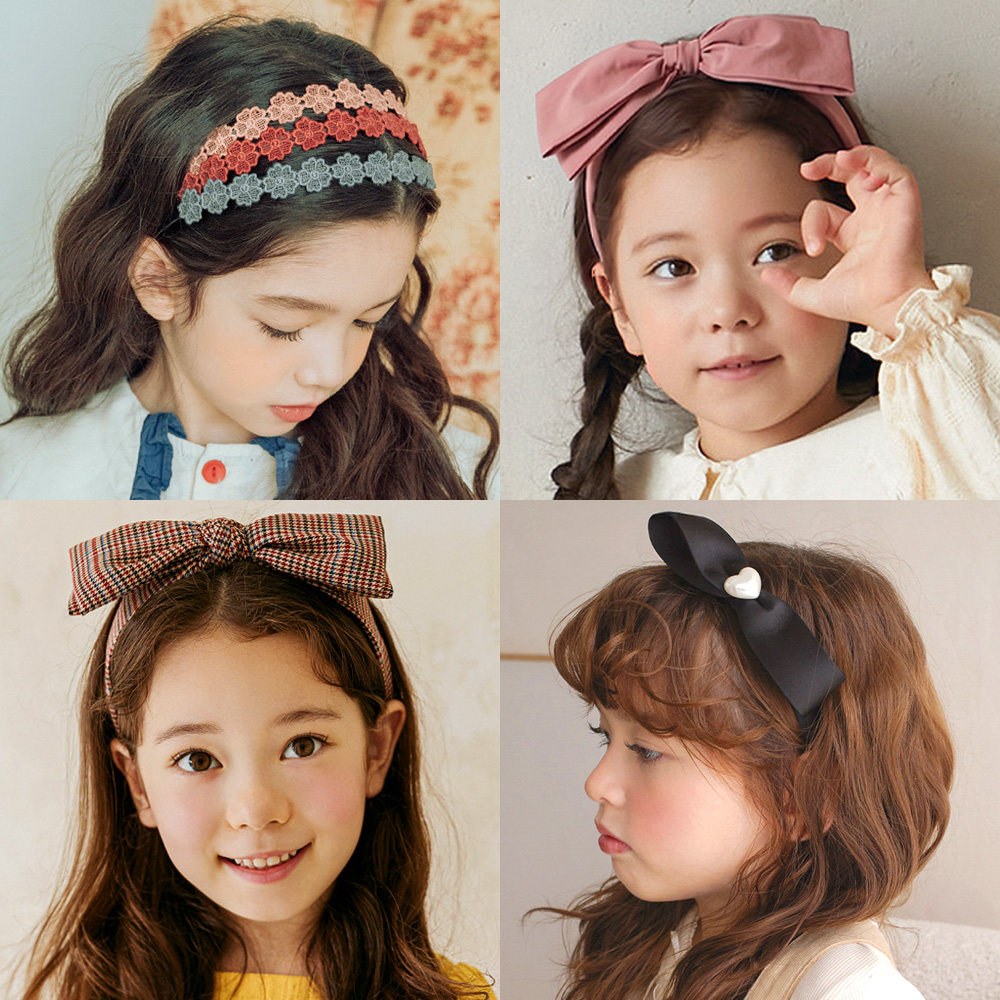 국내생산 핸드메이드 유아헤어밴드 리본머리띠 아가밴드 아기머리띠 헤어밴드 레이스머리띠 니트머리띠 상품 이미지