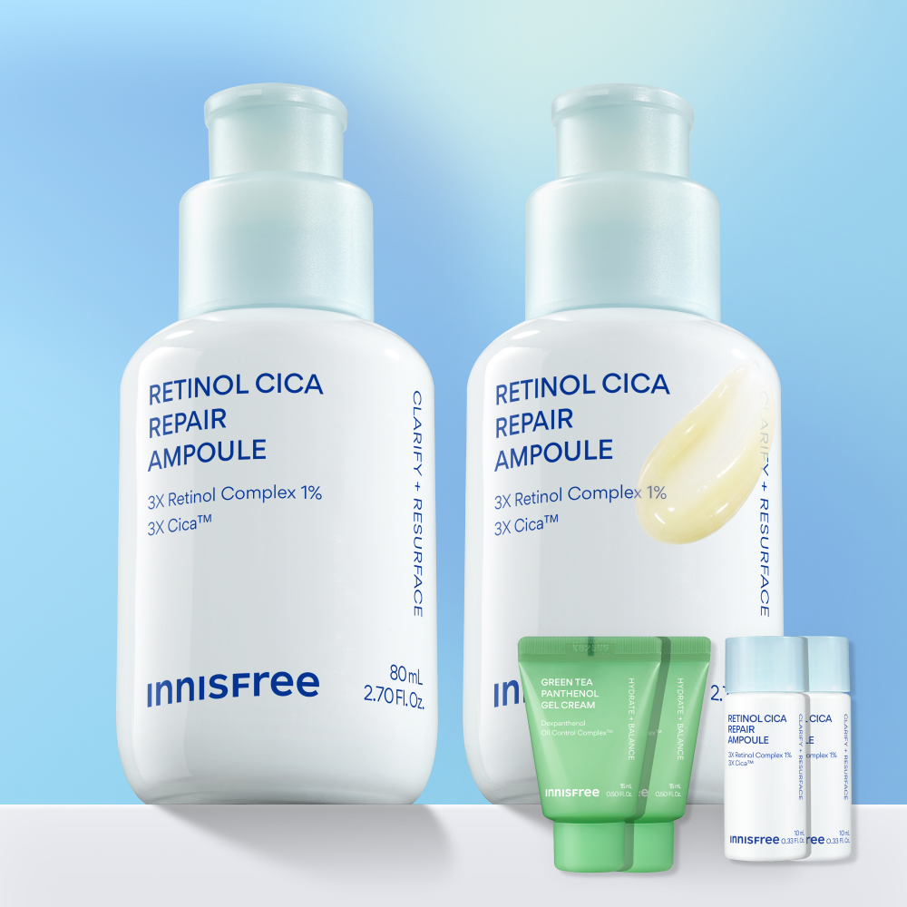 [더블구성] 이니스프리 레티놀 시카 흔적 앰플 / 트러블 모공 색소침착 저자극 80ml, 2개