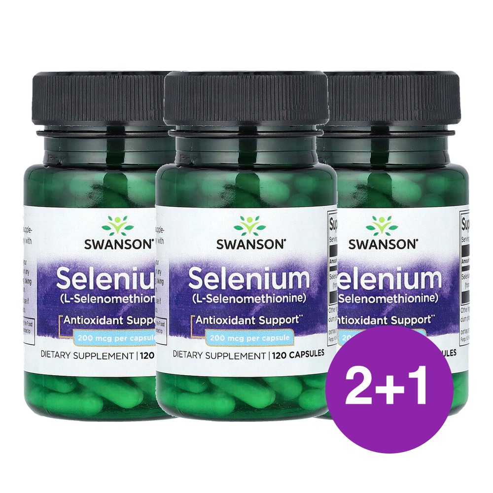 스완슨 셀레늄 200mcg 120캡슐, 3개 - 상품 이미지