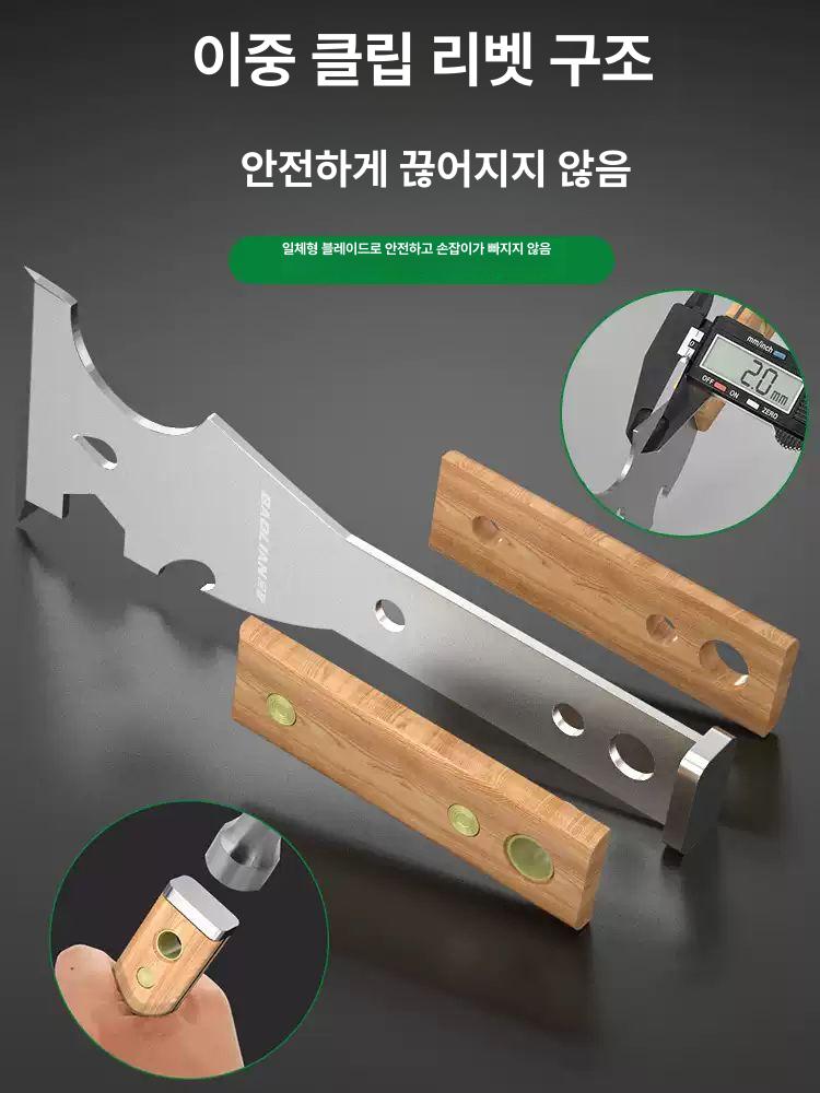 다용도 스테인리스 스크레이퍼 퍼티 시멘트 페인트 제거 인테리어 작업공구 스테인리스스틸 오일그레이 칼 2 인치 - 상세 이미지 5
