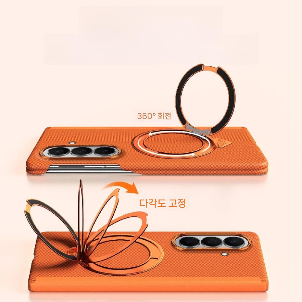 갤럭시폴드8 울트라 케이스 자석 맥세이프 회전 거치대 카본 힌지 하드 커버 - 상세 이미지 3