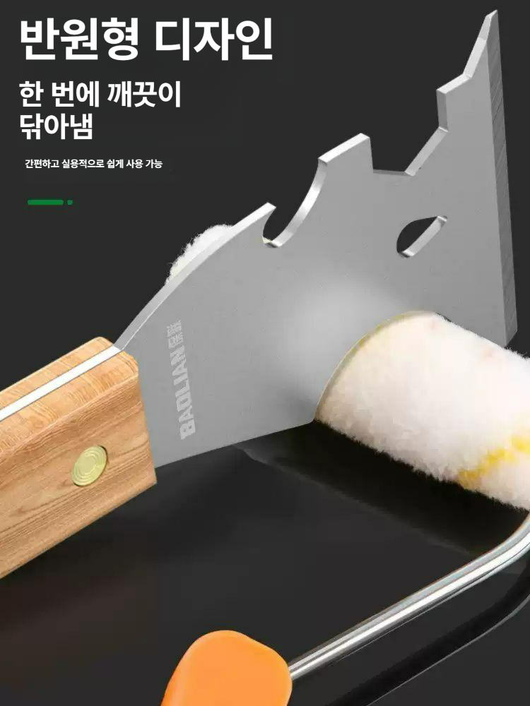 다용도 스테인리스 스크레이퍼 퍼티 시멘트 페인트 제거 인테리어 작업공구 스테인리스스틸 오일그레이 칼 2 인치 - 상세 이미지 4