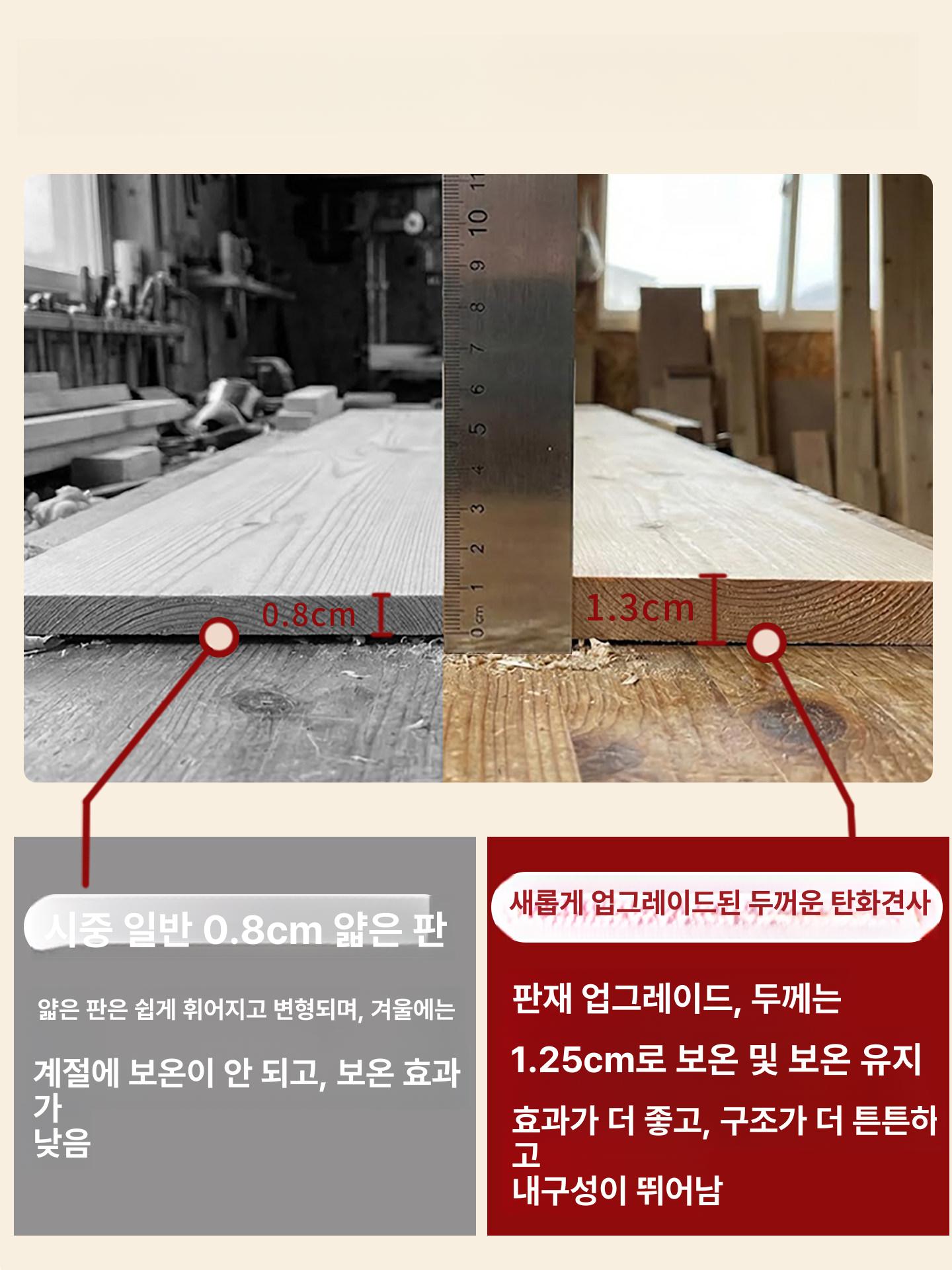 야외 목제 강아지집 방수 방한 대형견 사계절 반려견 하우스 문 단일 창문 XL - 상세 이미지 3