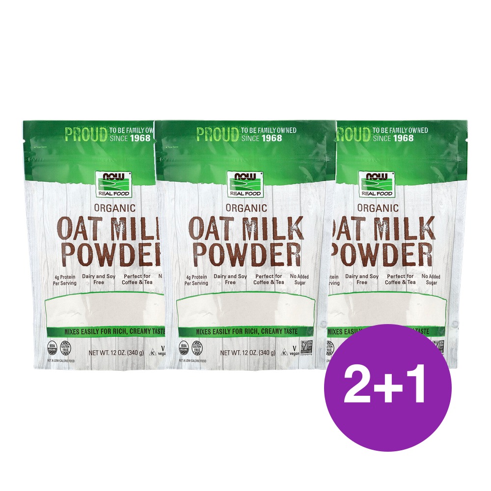 나우푸드 Real Food 귀리 우유 분말 340g, 3개