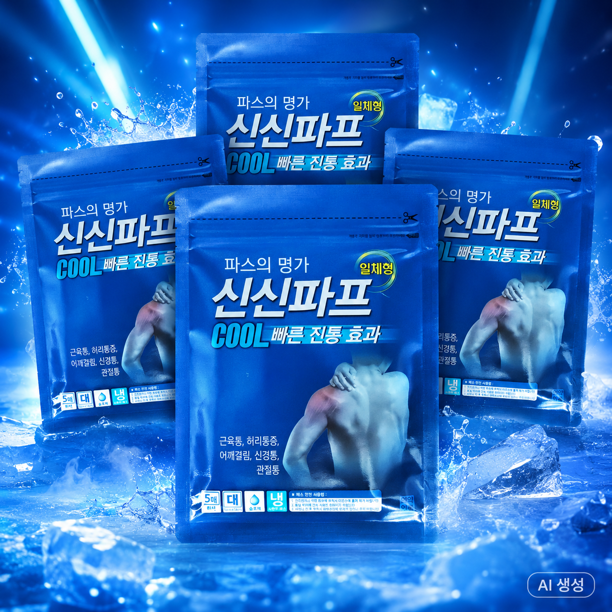 4팩 20매 신신파스 쿨 붙이는 파스 파프 진통 근육통 손목 허리 아렉스 관절통 플렉스 상품 이미지
