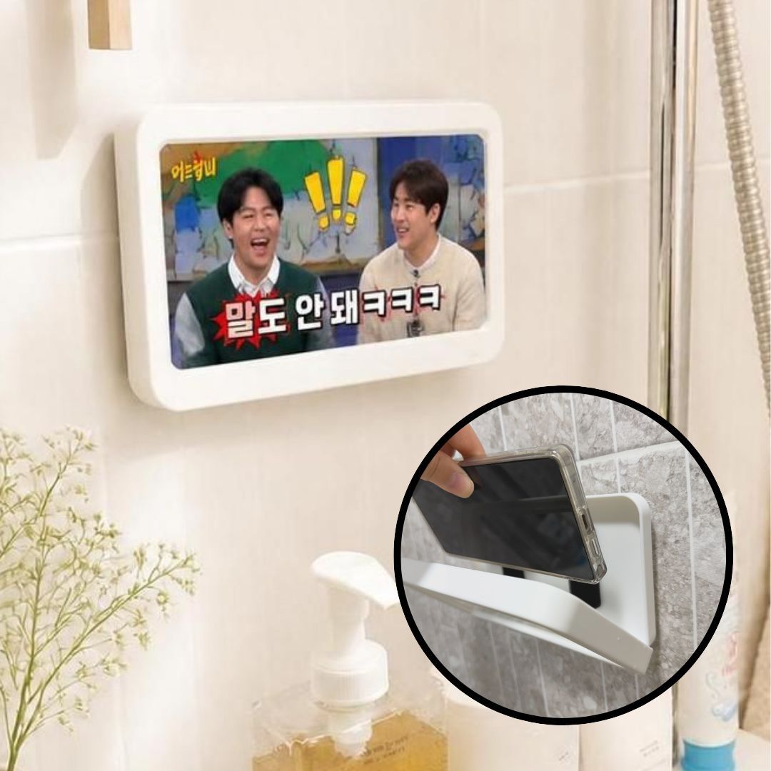 욕실 핸드폰 거치대 방수 벽 부착 회전형 휴대폰 샤워실 주방 스마트폰 홀더 - 상세 이미지 3
