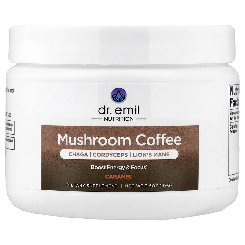 Dr Emil Nutrition 버섯 커피 캐러멜 99g, 1개 - 상품 이미지