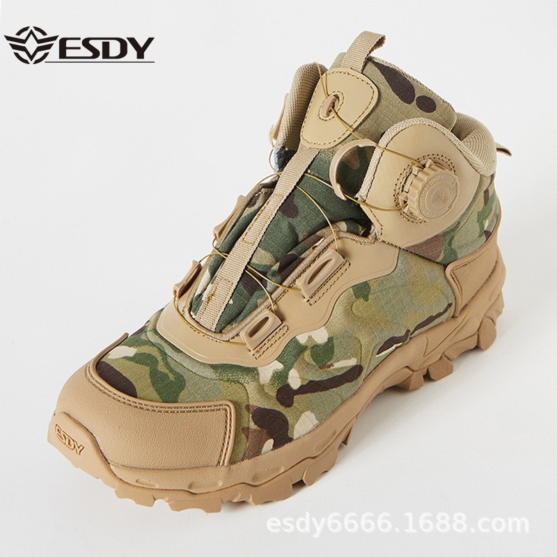 ESDY 남성 아웃도어 트레킹화 비브람 밑창 경량 로우컷 등산화 그린, 255 - 상세 이미지 2