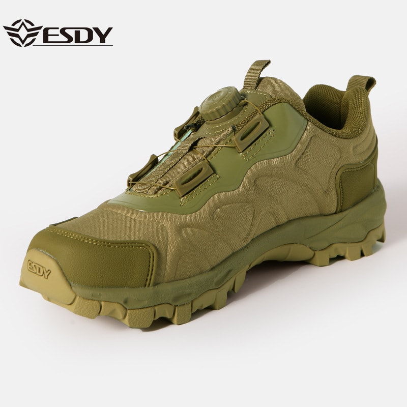 ESDY 남성 아웃도어 트레킹화 비브람 밑창 경량 로우컷 등산화 카키, 275 - 상품 이미지