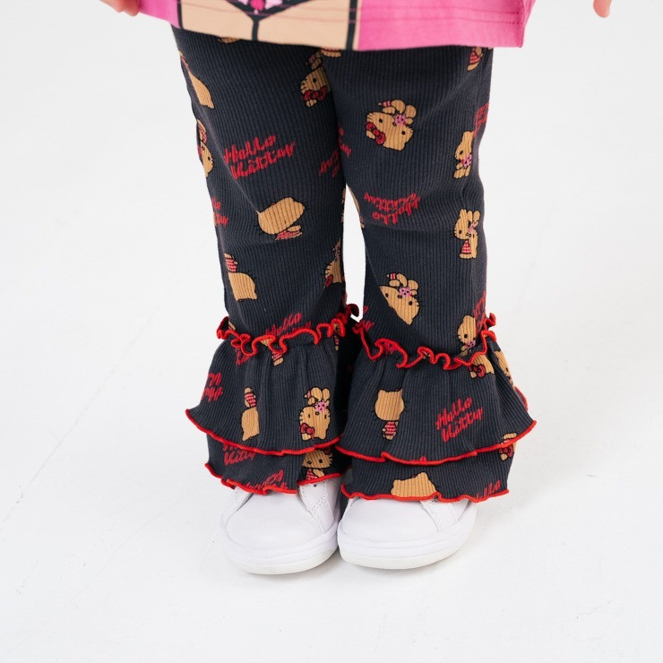 [발주상품] 산리오 헬로키티 올오버 플레어 레깅스 팬츠 90~100cm - 의류 - 하카타몰